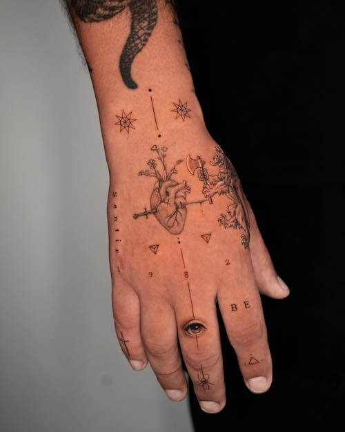 hand tattoos guys