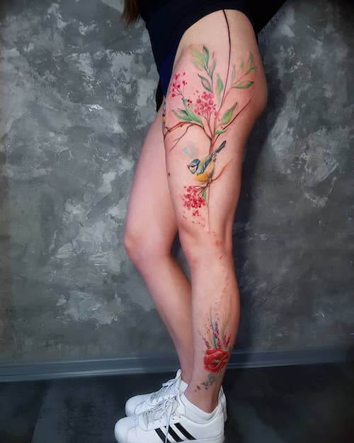 leg tattoos women