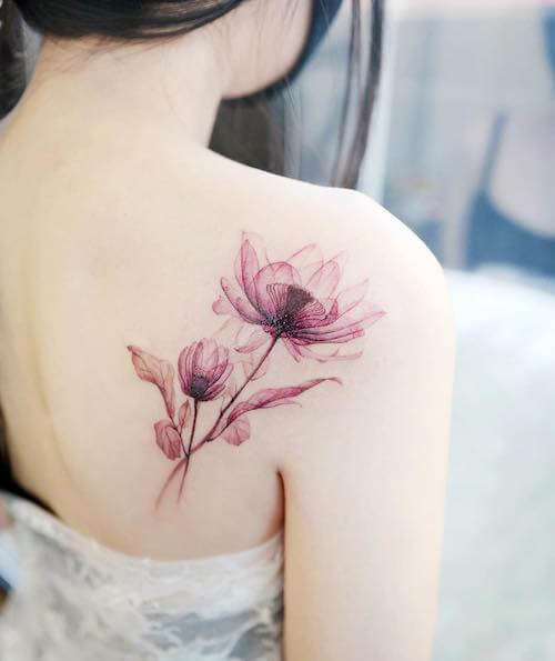 lotus flower tattoo women