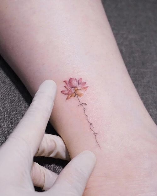 lotus flower tattoo women