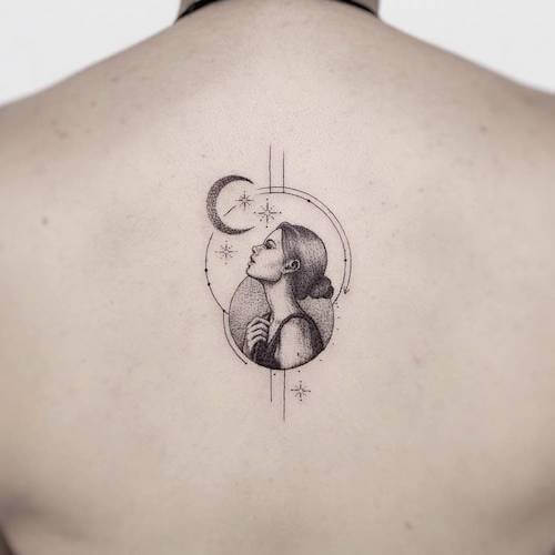 moon tattoo designs women