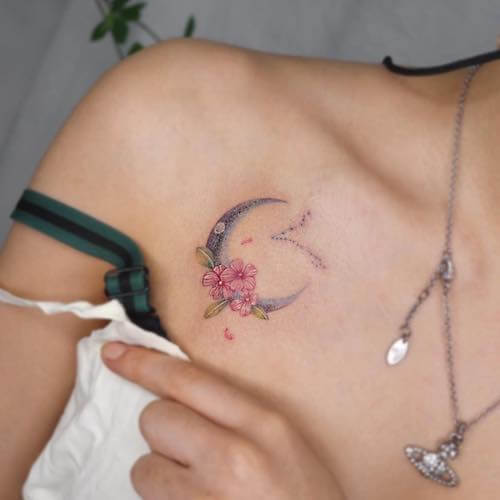 moon tattoo designs women