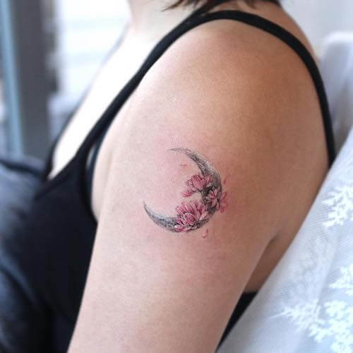 moon tattoo designs women