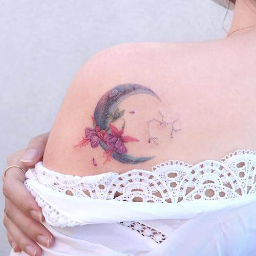 moon tattoo designs women