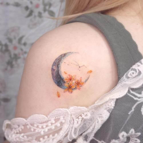 moon tattoo designs women