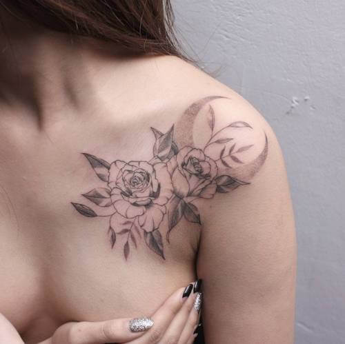 moon tattoo designs women