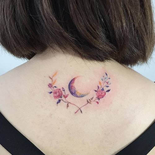 moon tattoo designs women