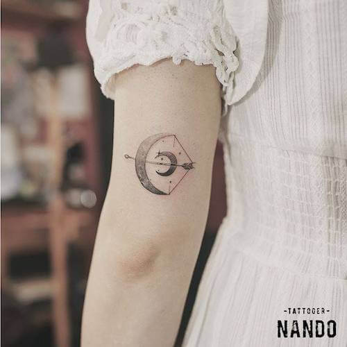 moon tattoo designs women