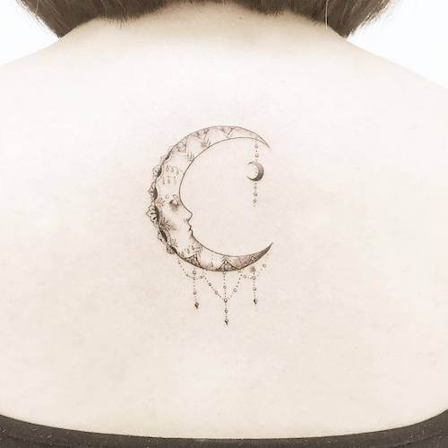 moon tattoo designs women
