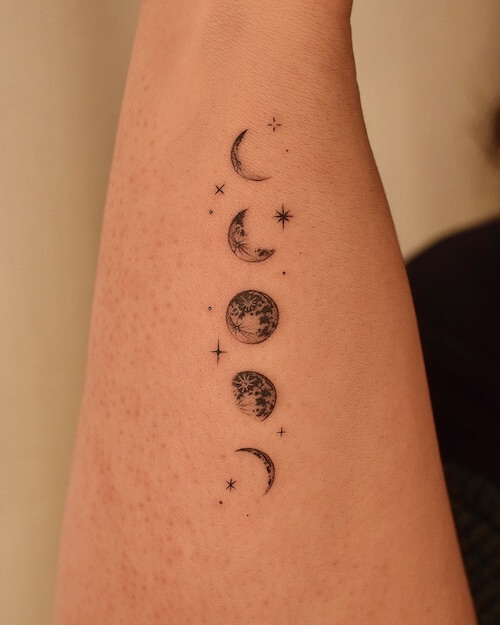 moon tattoo designs women