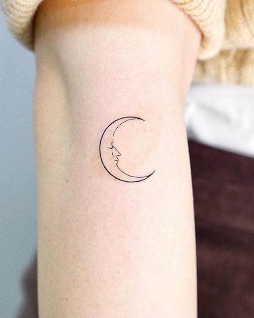 moon tattoo designs women