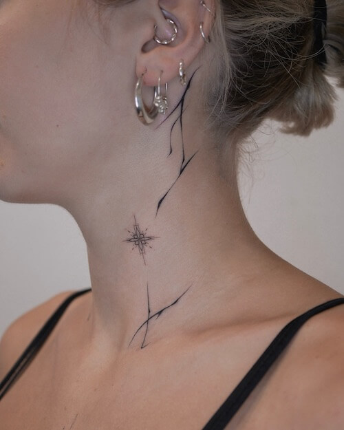 neck tattoo women