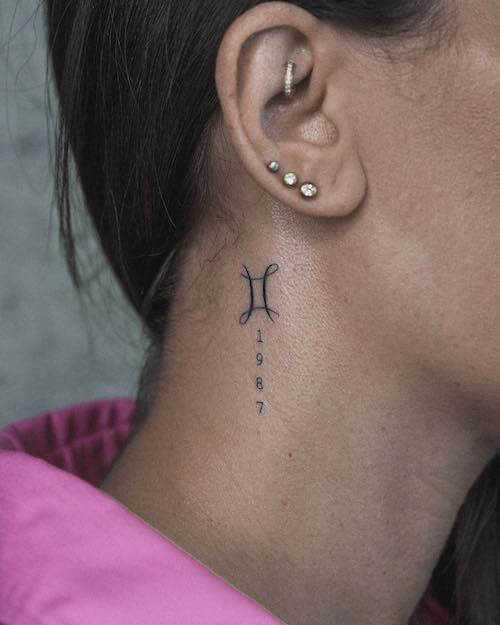neck tattoo women