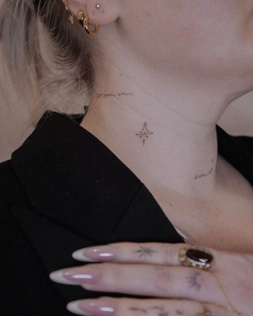 neck tattoo women