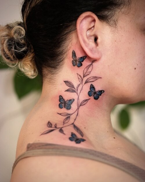 neck tattoo women