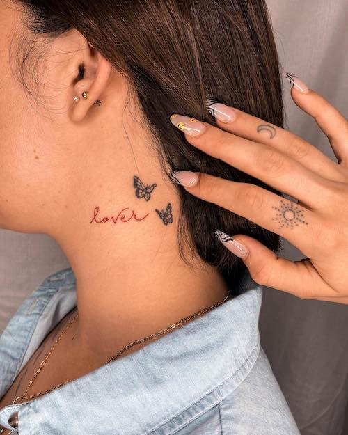 neck tattoo women
