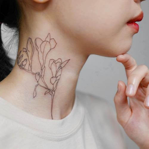 neck tattoo women