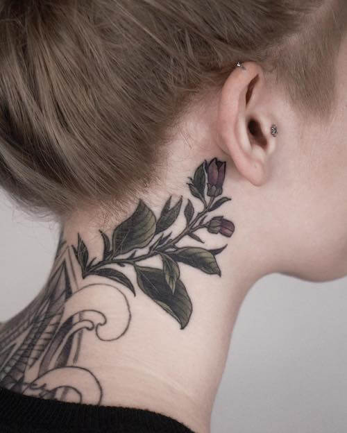 neck tattoo women
