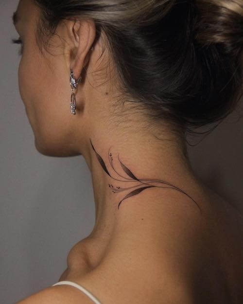 neck tattoo women