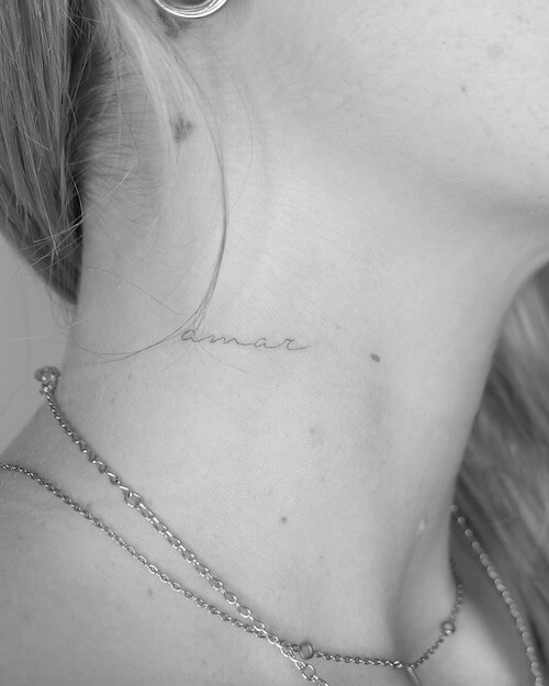 neck tattoo women