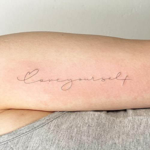 self love tattoo women