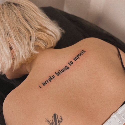 self love tattoo women