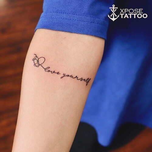 self love tattoo women