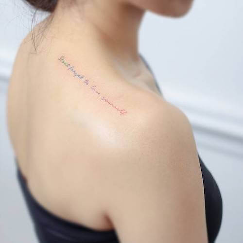 self love tattoo women