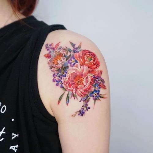 shoulder tattoos women