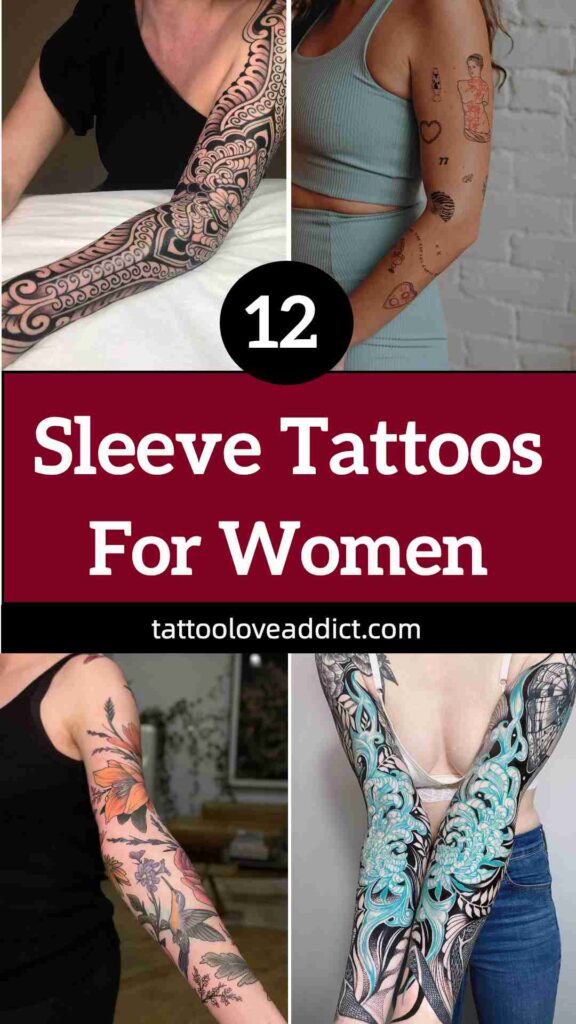 sleeve tattoos for women collage