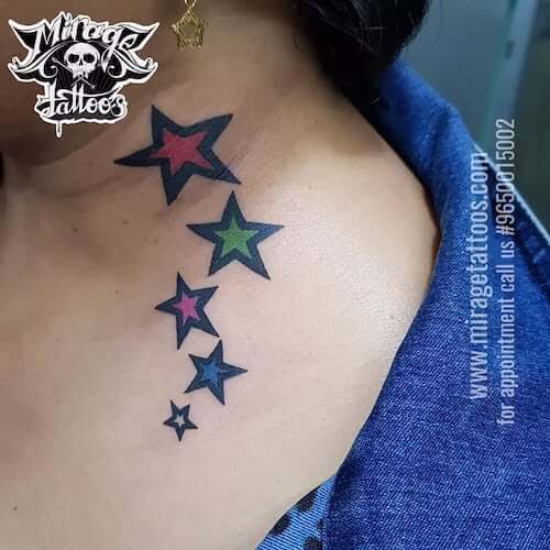 star tattoos women
