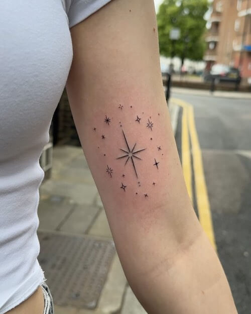 star tattoos women