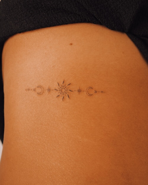 sun and moon tattoos women