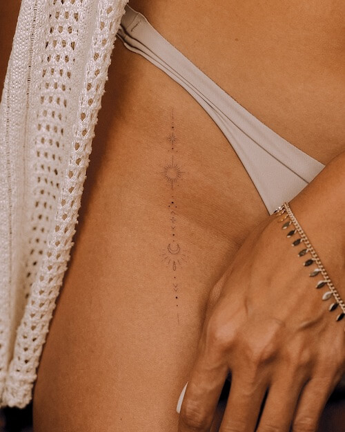 sun and moon tattoos women