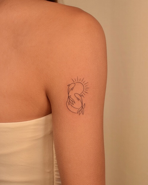 sun and moon tattoos women