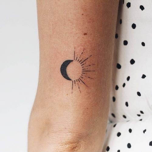 sun and moon tattoos women