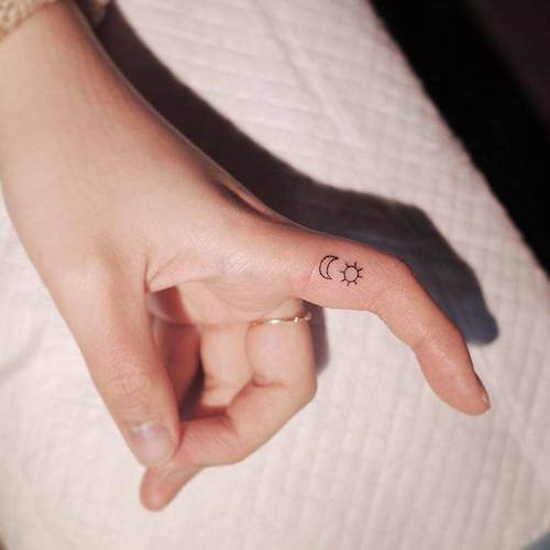 sun and moon tattoos women