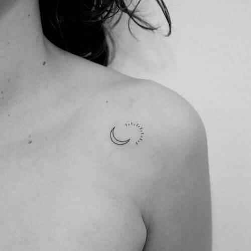 sun and moon tattoos women