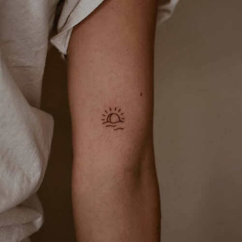 sun and moon tattoos women