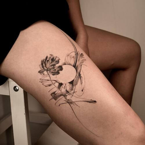thigh tattoo for women