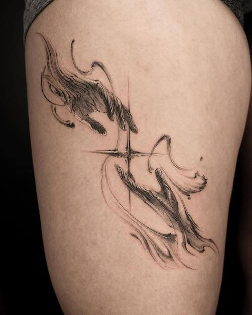 thigh tattoo for women