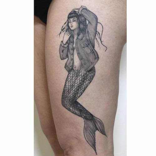 thigh tattoo for women