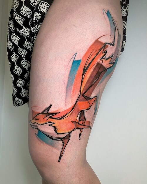thigh tattoo for women