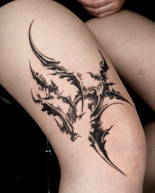 thigh tattoo for women