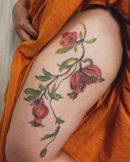 thigh tattoo for women