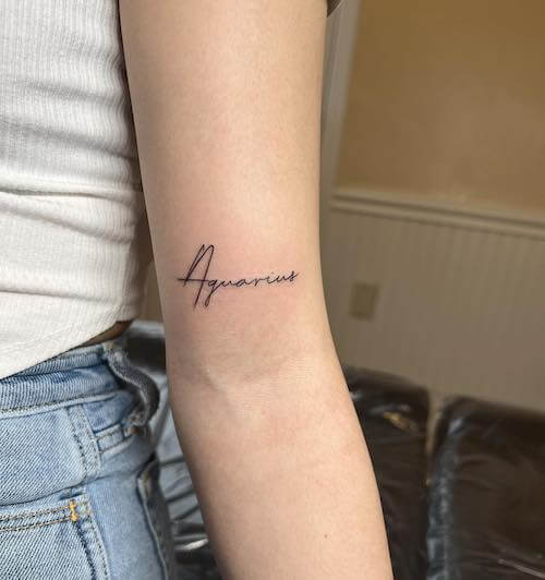 Aquarius tattoos for women