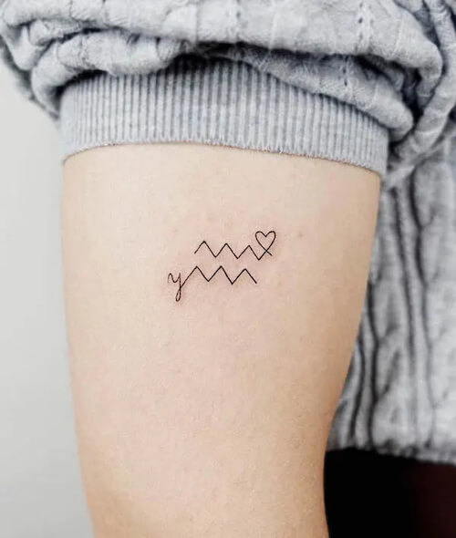 Aquarius tattoos for women