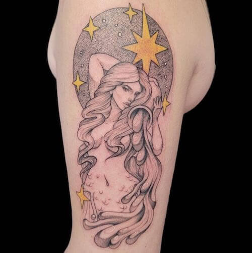 Aquarius tattoos for women