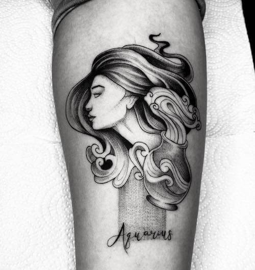 Aquarius tattoos for women