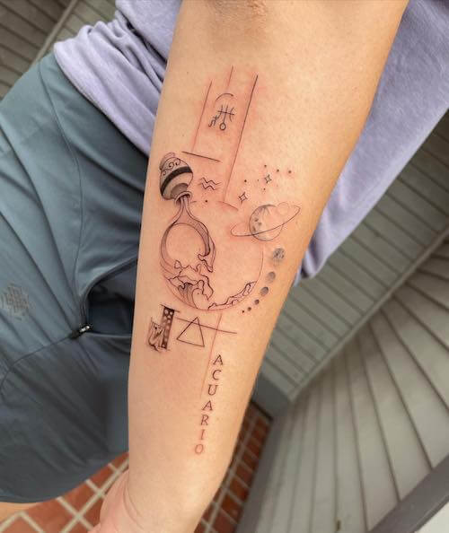 Aquarius tattoos for women